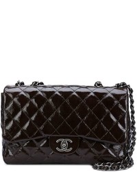 Chanel Vintage Crackled Leather Jumbo Flap Bag