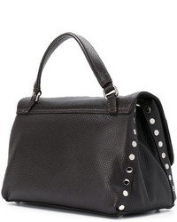 Zanellato Foldover Satchel With Silver Tone Hardware Details