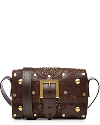 Valentino Hand Tooled Leather Shoulder Bag With Embellisht