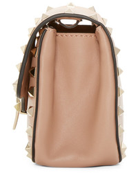 Valentino Pink Rockstud Clasp Shoulder Bag