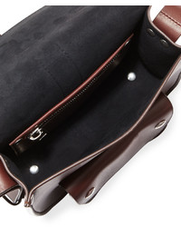 Tom Ford Small Leather Hook Satchel Bag Dark Brown