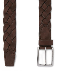 Hugo Boss 35cm Brown Braided Leather Belt