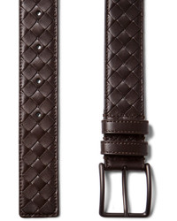 Bottega Veneta 3cm Brown Intrecciato Leather Belt