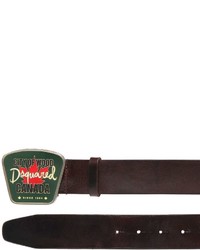 DSQUARED2 40mm Canada Buckle Leather Belt