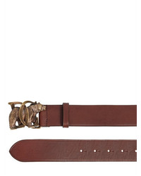 Dsquared2 40mm Dd Bear Buckle Leather Belt