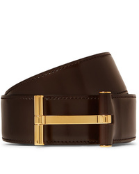 Tom Ford 4cm Dark Brown Leather Belt