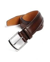 Allen Edmonds Manistee Brogue Leather Belt Brown 38
