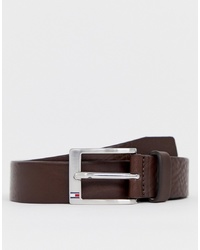 Tommy Hilfiger Aly Leather Belt In Brown