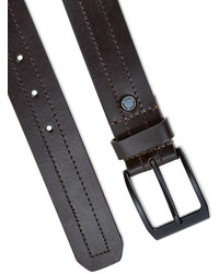 Andrew Marc Stitched Leather Belt
