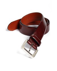 Bosca Leather Belt Dark Brown 42