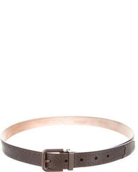 Dolce & Gabbana Brogue Leather Skinny Belt