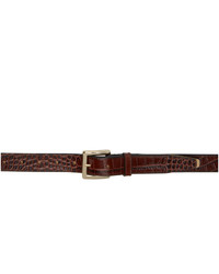 Y/Project Brown Croc Double Layer Belt