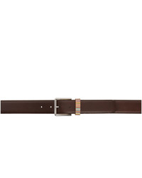 Paul Smith Brown Signature Stripe Leather Belt