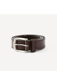 Frank and Oak Classic Leather Belt In Dark Brown