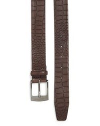 Giorgio Armani Croc  Embossed Leather Belt