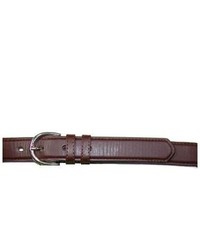 CTM Genuine Leather Dress Belt In Basic Colors By Brown Small