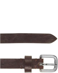 Forzieri Dark Brown Skinny Leather Belt