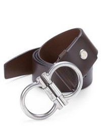 Salvatore Ferragamo Double Gancini Leather Belt