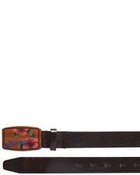 DSQUARED2 30mm Painted Wooden Buckle Leather Belt