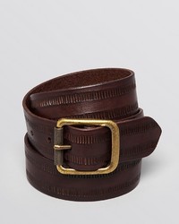 John Varvatos Etched Dash Leather Belt