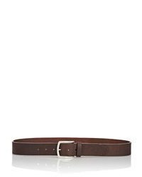 Barneys New York Grained Leather Belt Brown