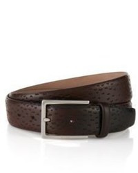 Hugo Boss Lettor Italian Leather Peccary Belt 36 Brown
