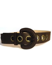 Overstock Brown Genuine Leather Wide Belt