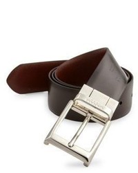 Canali Reversible Textured Leather Belt