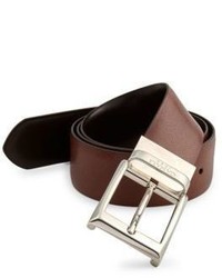 Canali Reversible Textured Leather Belt