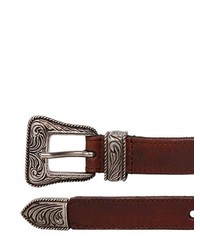 Saint Laurent 20mm Western Style Leather Belt