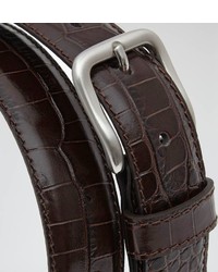 Reiss Sanchez Leather Patterned Belt