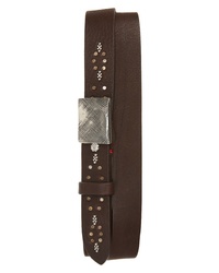 Eleventy Scurrio Plate Leather Belt