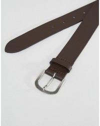 Asos Smart Leather Belt With Horseshoe Buckle