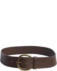 Streets Ahead Chocolate Leather Thick Contour Strap Belt