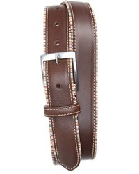 Paul Smith Stripe Trim Leather Belt