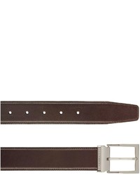 Moreschi York Dark Brown Calf Leather Belt