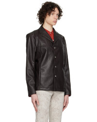 Séfr Brown Francis Faux Leather Jacket