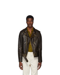 Schott Brown Hand Oiled Naked Leather Perfecto Motorcycle Jacket