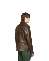 Schott Brown Waxy Buffalo Leather Sunset Jacket