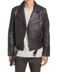 John Varvatos Cole Leather Biker Jacket