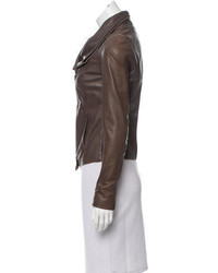 Vince Fitted Leather Jacket