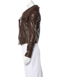 Veda Leather Asymmetrical Jacket