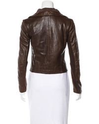 Veda Leather Asymmetrical Jacket