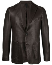 Tagliatore Tailored Leather Blazer