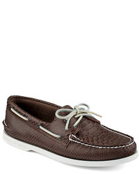 Sperry Ao Embossed Leather Boat Shoes