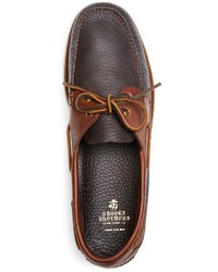 Brooks Brothers Contrasting Leather Boat Shoes
