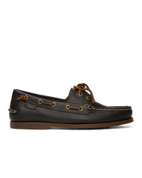 Men's Dark Brown Boat Shoes by Polo Ralph Lauren | Lookastic