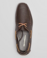 Bruno Magli Eblan Pebbled Leather Boat Shoe Driving Loafers
