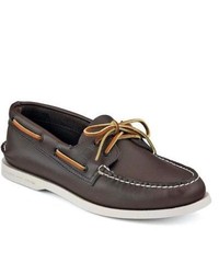 Sperry Topsider Shoes Authentic Original Boat Shoe Classic Brown Leather