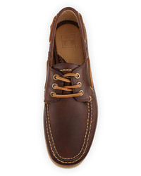 Frye Sully Leather Boat Shoe Brown